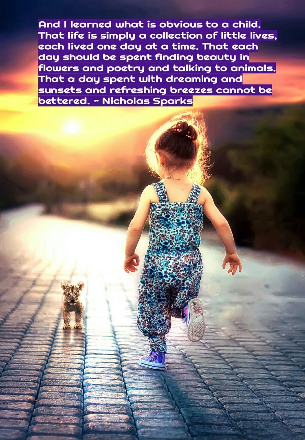 simplicity - girl walking in sunset -Nicholas Sparks quote #soulsimplicity @wordsofjoy.me