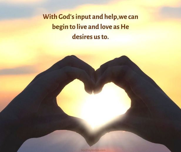 simplicity - heart shape - sky - sunset -With God's input and help we can begin to live and love quote (C) joylenton @joylenton.com