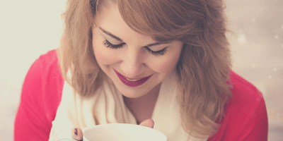 precious -sensing the sacredness of our ordinary days - woman drinking coffee @joylenton.com