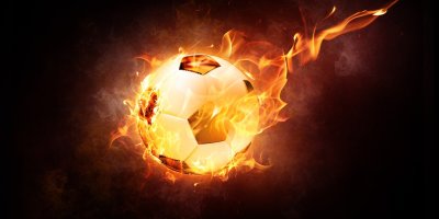 football fireball with dark background